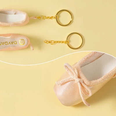 Mini  Ballet Shoes Keychain Pointe Shoes Keyrings Handmade Pointe Shoe