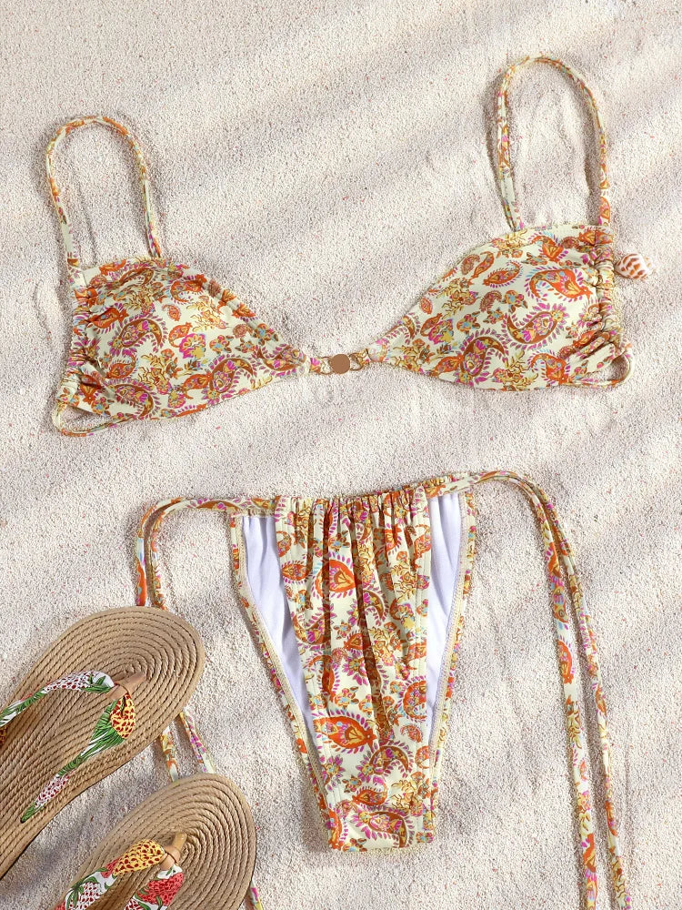 ZRTAK Two Piece Suit Bikinis 2024 Women Swimsuit Push Up Bathing Suit