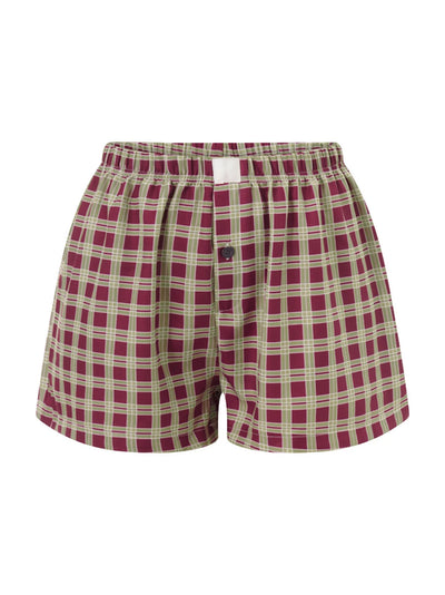 Y2k Aesthetic Plaid Shorts Women's Cute Pajamas Short Pants Lounge