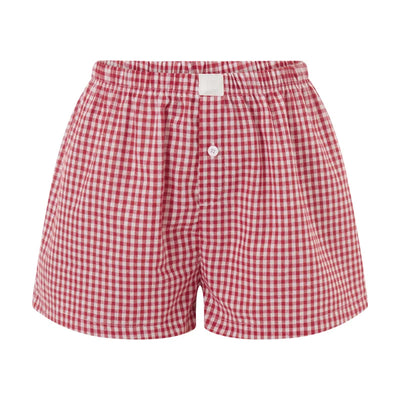 Y2k Aesthetic Plaid Shorts Women's Cute Pajamas Short Pants Lounge