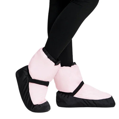Women Warm UP Bootie Slipper Dance Shoe With  Strap  Warmth PVC