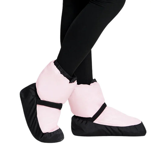 Women Warm UP Bootie Slipper Dance Shoe With  Strap  Warmth PVC