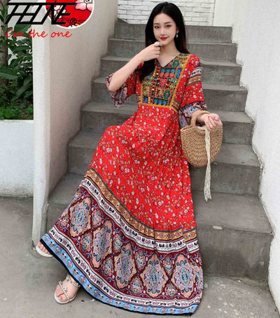 Indian Dress for Women Summer Embroidery Chic Elegant Party Dresses