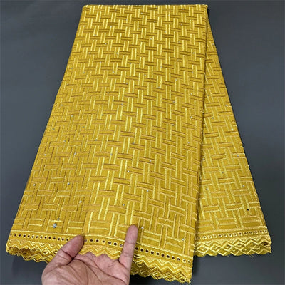 Latest 2023High Quality African Nigerian Tulle Lace Fabric Cotton