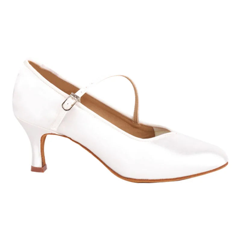 BD Dance Women Standard Shoes 138 ClASSIC Fresh Tan Satin High Heel