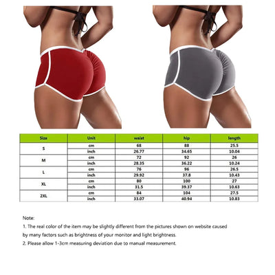 Low Waist Sport Shorts For Women Summer Elasticated Fold Design Shorts