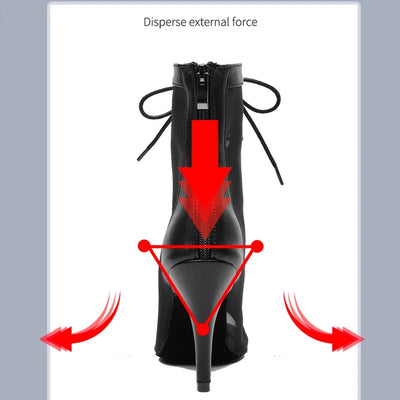 Woman High Tip Ballroom Dance Shoes Woman Ruber Insole Latino Salsa