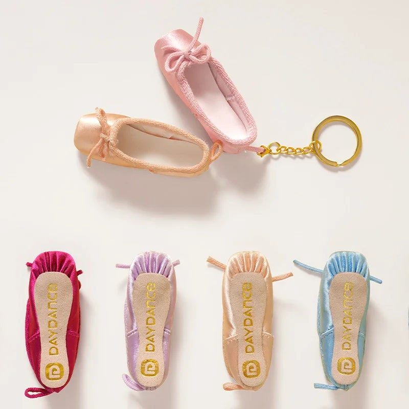 Mini Ballet Shoes Keychain Pointe Shoes Keyrings Handmade Pointe Shoe