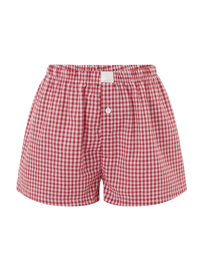Y2k Aesthetic Plaid Shorts Women's Cute Pajamas Short Pants Lounge