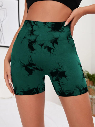 Seamless Tie Dye Style High Waist Quick Dried Fitness Triple Pants