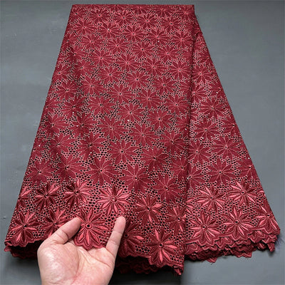 Latest 2023High Quality African Nigerian Tulle Lace Fabric Cotton