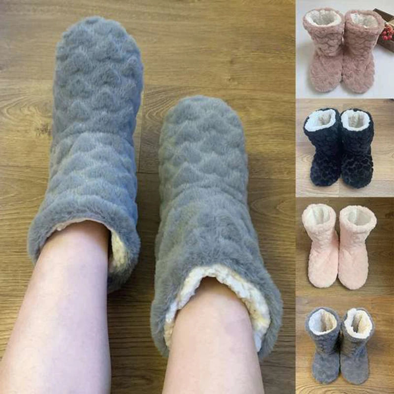 Winter Women Slippers Shoes Winter Couple Floor Socks Adult Non-Slip