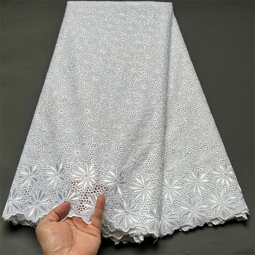 Latest 2023High Quality African Nigerian Tulle Lace Fabric Cotton