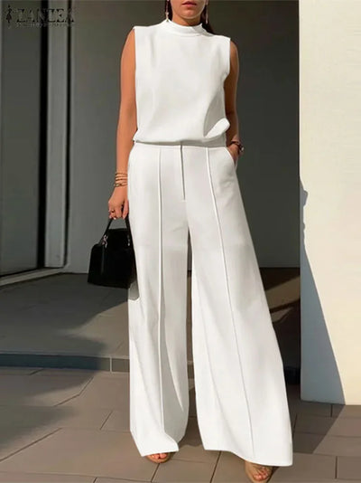Elegant Women's Sets ZANZEA 2024 Woman 2-Piece Trouser Sets Fashion