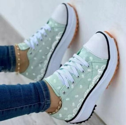 Fashion Pattern Canvas Women Sneakers Casual Sport Shoes