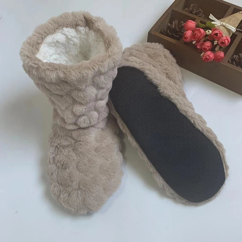 Winter Women Slippers Shoes Winter Couple Floor Socks Adult Non-Slip