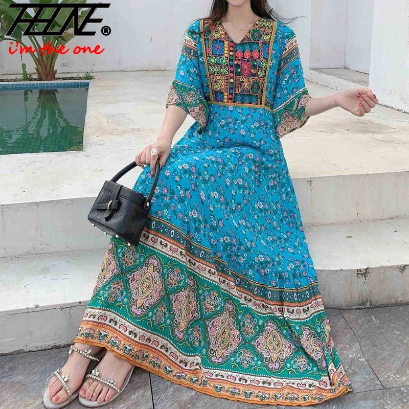 Indian Dress for Women Summer Embroidery Chic Elegant Party Dresses