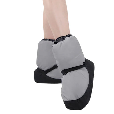 Women Warm UP Bootie Slipper Dance Shoe With  Strap  Warmth PVC