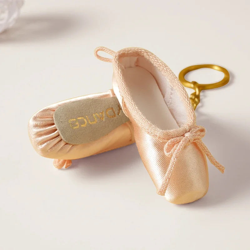 Mini Ballet Shoes Keychain Pointe Shoes Keyrings Handmade Pointe Shoe