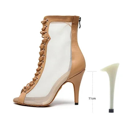 Woman High Tip Ballroom Dance Shoes Woman Ruber Insole Latino Salsa