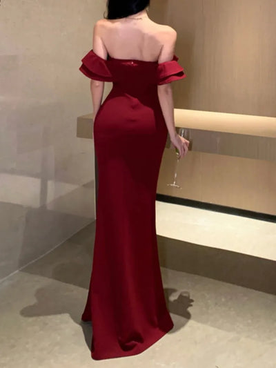 Sexy Bodycon Long Dresses for Women Wedding Evening Party Prom Robe