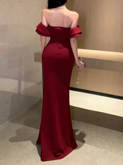 Sexy Bodycon Long Dresses for Women Wedding Evening Party Prom Robe