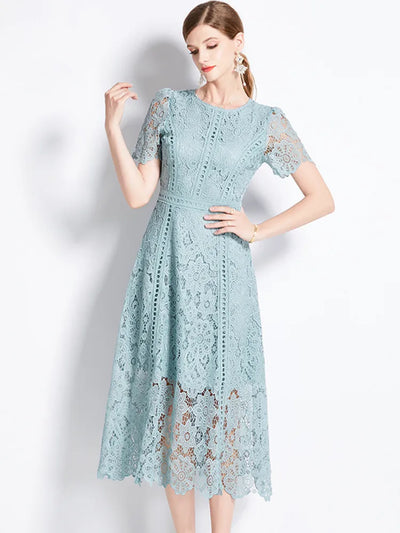 JAMERARY Vintage Holiday Lace Hollow Out Prom Dress For Women's Summer