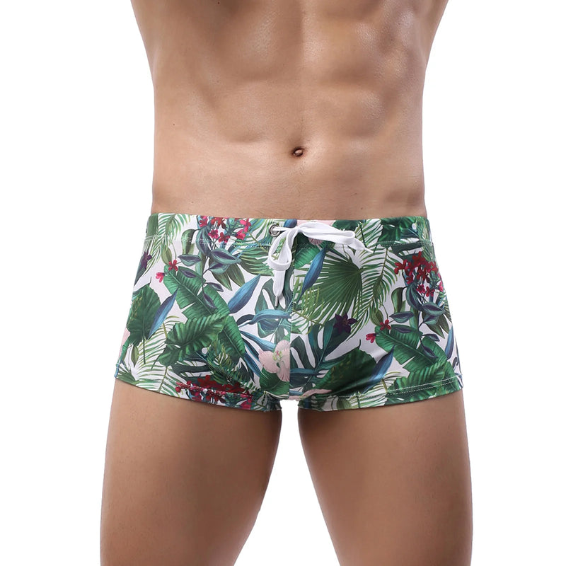 Hot Sell Swimwear Men Swim Boxers Low Waist Sexy Swimsuit Swimming