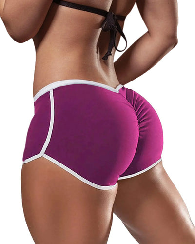 Low Waist Sport Shorts For Women Summer Elasticated Fold Design Shorts