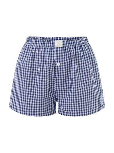 Y2k Aesthetic Plaid Shorts Women's Cute Pajamas Short Pants Lounge
