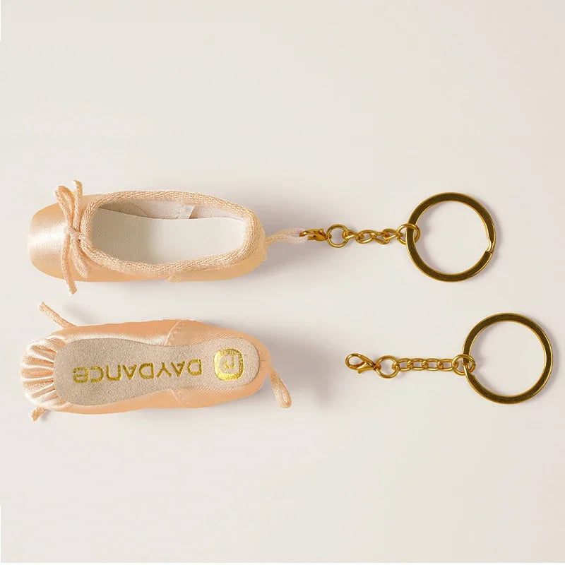 Mini Ballet Shoes Keychain Pointe Shoes Keyrings Handmade Pointe Shoe