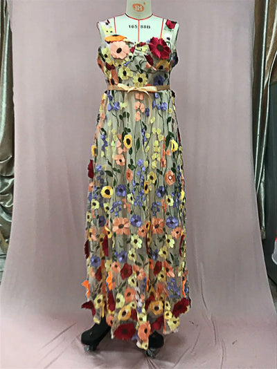 2024 Summer See Through Dots Sequins Dresses Women Mesh Tulle Sexy