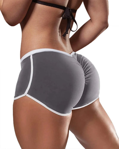 Low Waist Sport Shorts For Women Summer Elasticated Fold Design Shorts