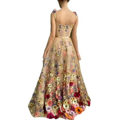 2024 Summer See Through Dots Sequins Dresses Women Mesh Tulle Sexy
