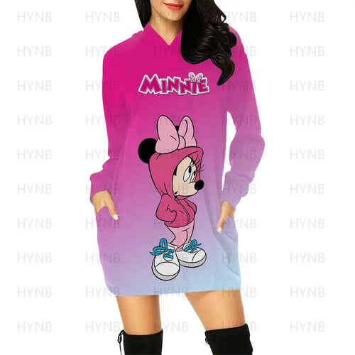 Mini Dress Elegant Dresses for Women Disney Prom Minnie Mouse Luxury