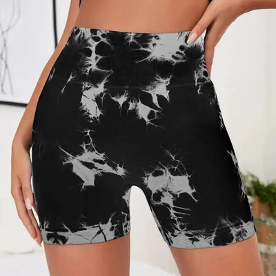 Seamless Tie Dye Style High Waist Quick Dried Fitness Triple Pants