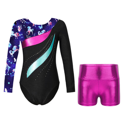 Kids Girl Ballet Dance Gymnastic Leotard Sleeveless Bodysuit with