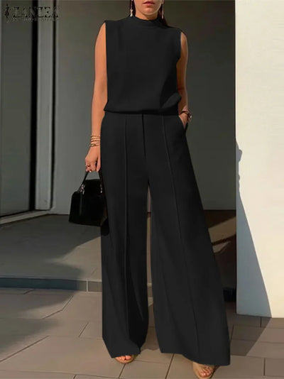 Elegant Women's Sets ZANZEA 2024 Woman 2-Piece Trouser Sets Fashion
