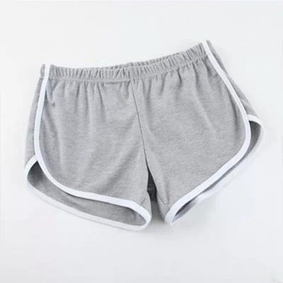 Striped Solid Sports Shorts Women Fashion Simple Loose Shorts Woman