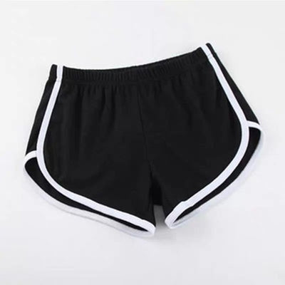 Striped Solid Sports Shorts Women Fashion Simple Loose Shorts Woman