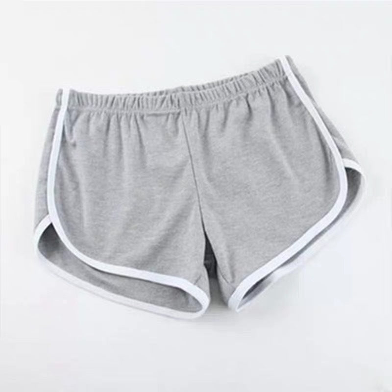 Striped Solid Sports Shorts Women Fashion Simple Loose Shorts Woman