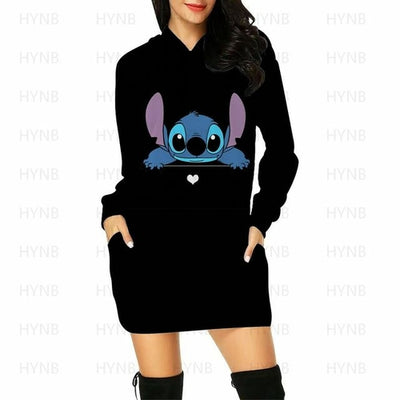 Sweater Dress Luxury Party Mini Stitch Hoodie Dresses for Women 2022