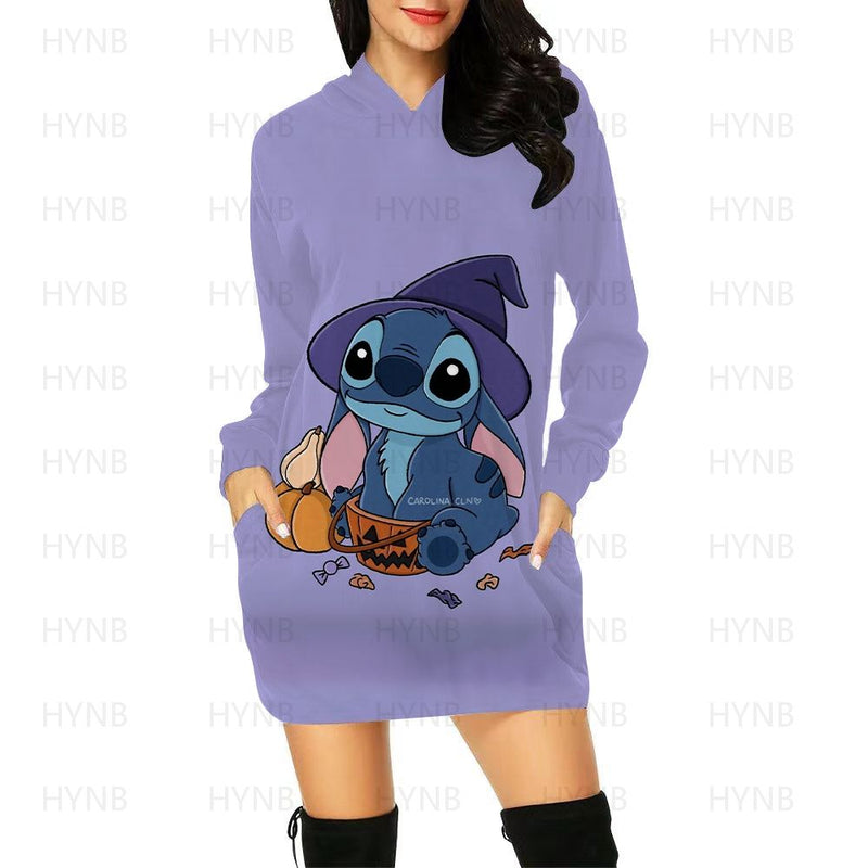 Sweater Dress Luxury Party Mini Stitch Hoodie Dresses for Women 2022