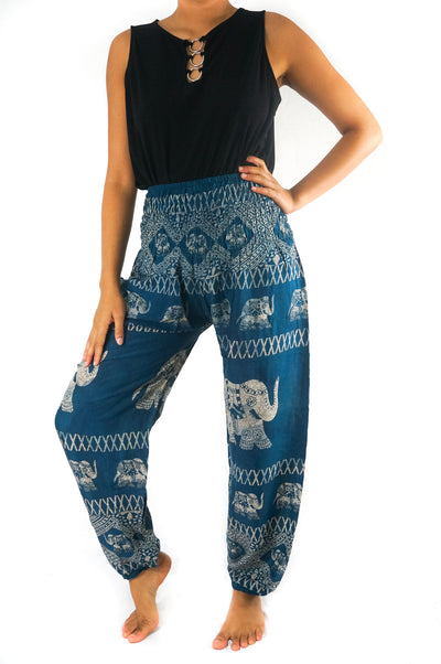 Teal ELEPHANT Pants Harem Pants Women Boho Pants Hippie