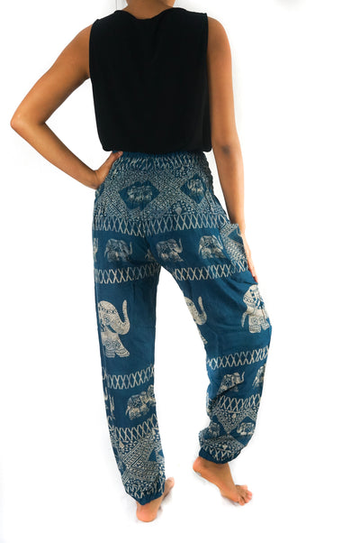 Teal ELEPHANT Pants Harem Pants Women Boho Pants Hippie