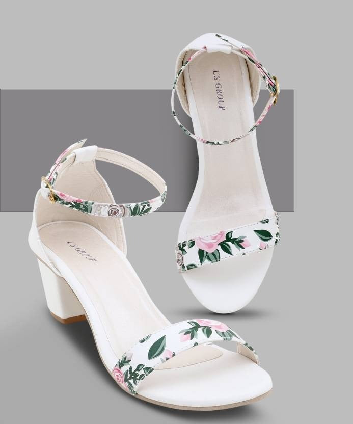 Women Off White Heels Sandal