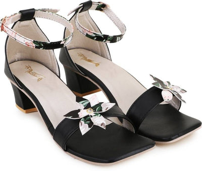 Women Black Heels Sandal