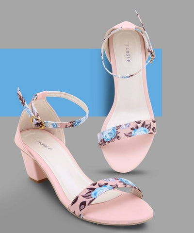 Women Pink Heels Sandal