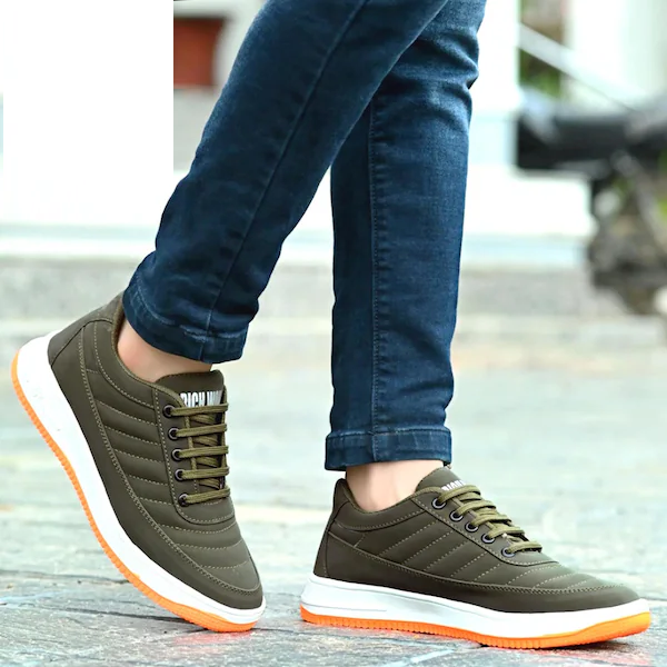 Trendy Brown Casual Shoe For Men (Size-UK-8) (Color-GREEN)