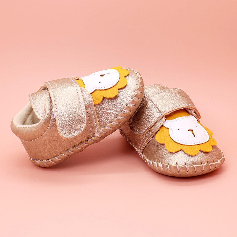 Baby Cartoon Bear Patched Pattern Soft Sole Toddler Shoes Indoor